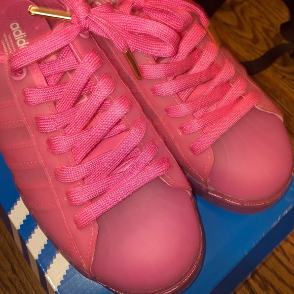 Adidas jelly superstars in neon pink - Picture 10 of 11